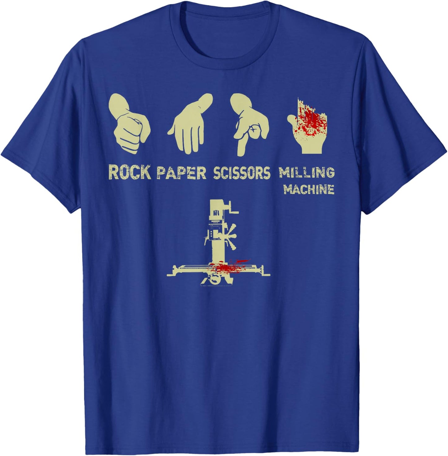 Machinist Funny Metal Worker Milling Machine Accident Pun T-Shirt - T-Shirt | Royal