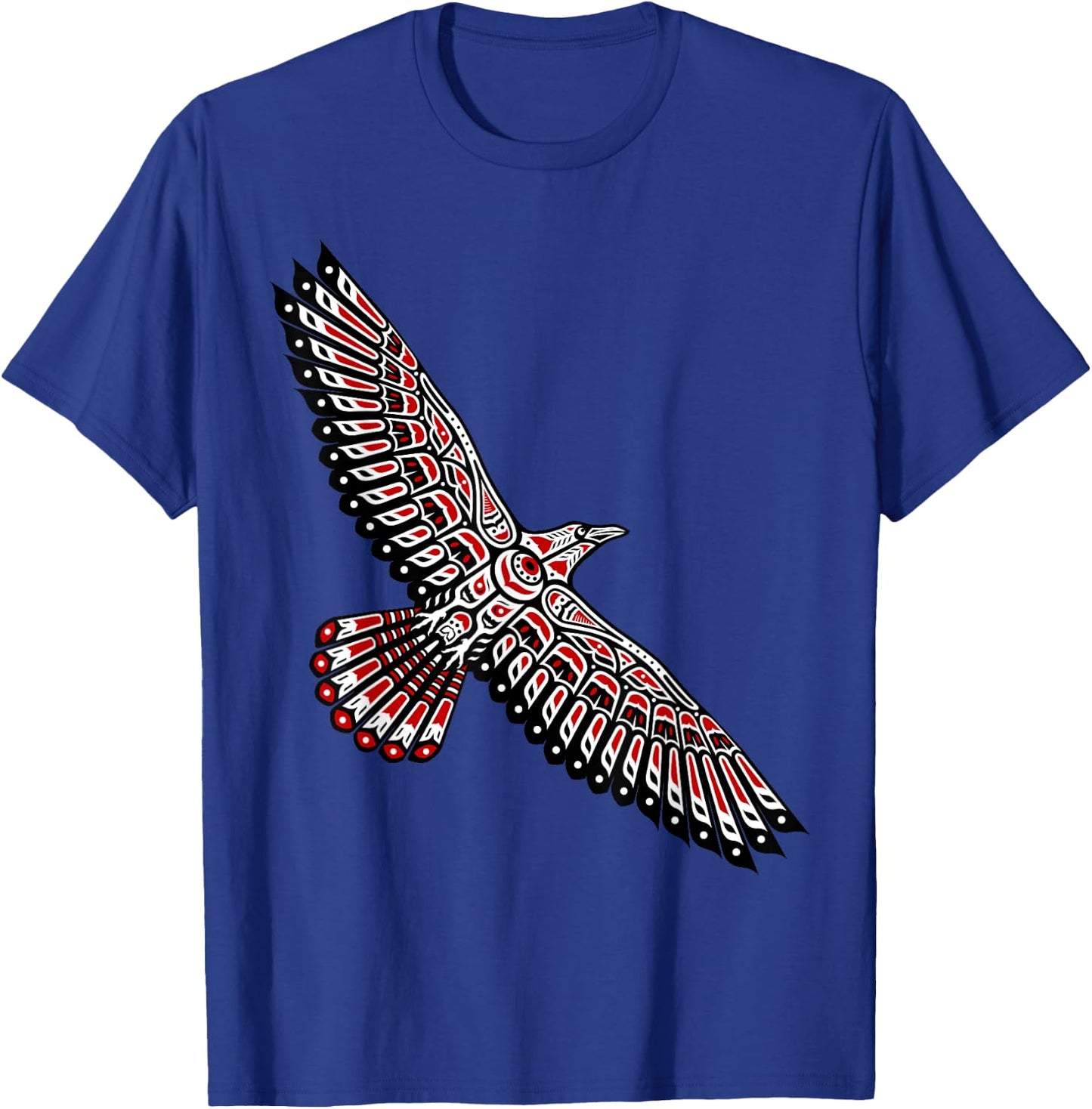 Raven Native American Indian Totem Northwest Coast Pacific T-Shirt - T-Shirt | Royal