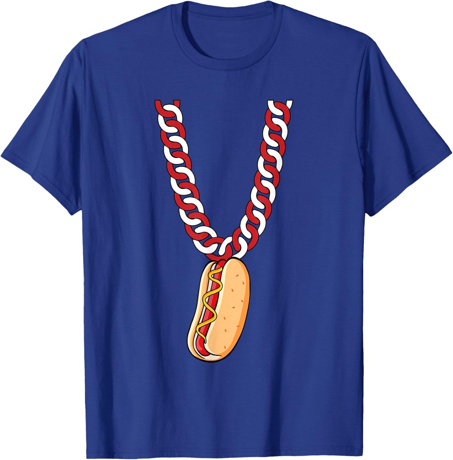 Hot Dog 4th Of July Funny Necklace Patriotic Food Lover T-Shirt - T-Shirt | Royal