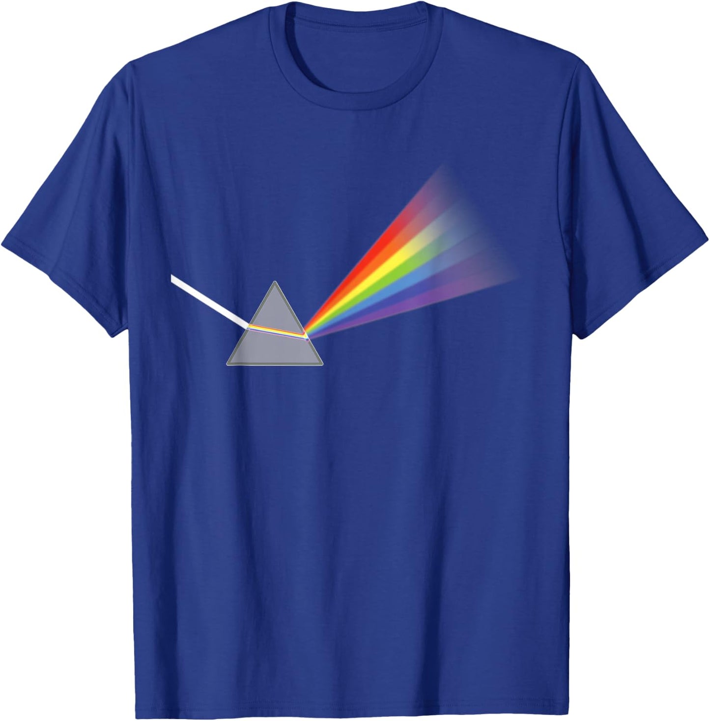 Prism With Rainbow Colors and White Ray Of Light Design T-Shirt - T-Shirt | Royal