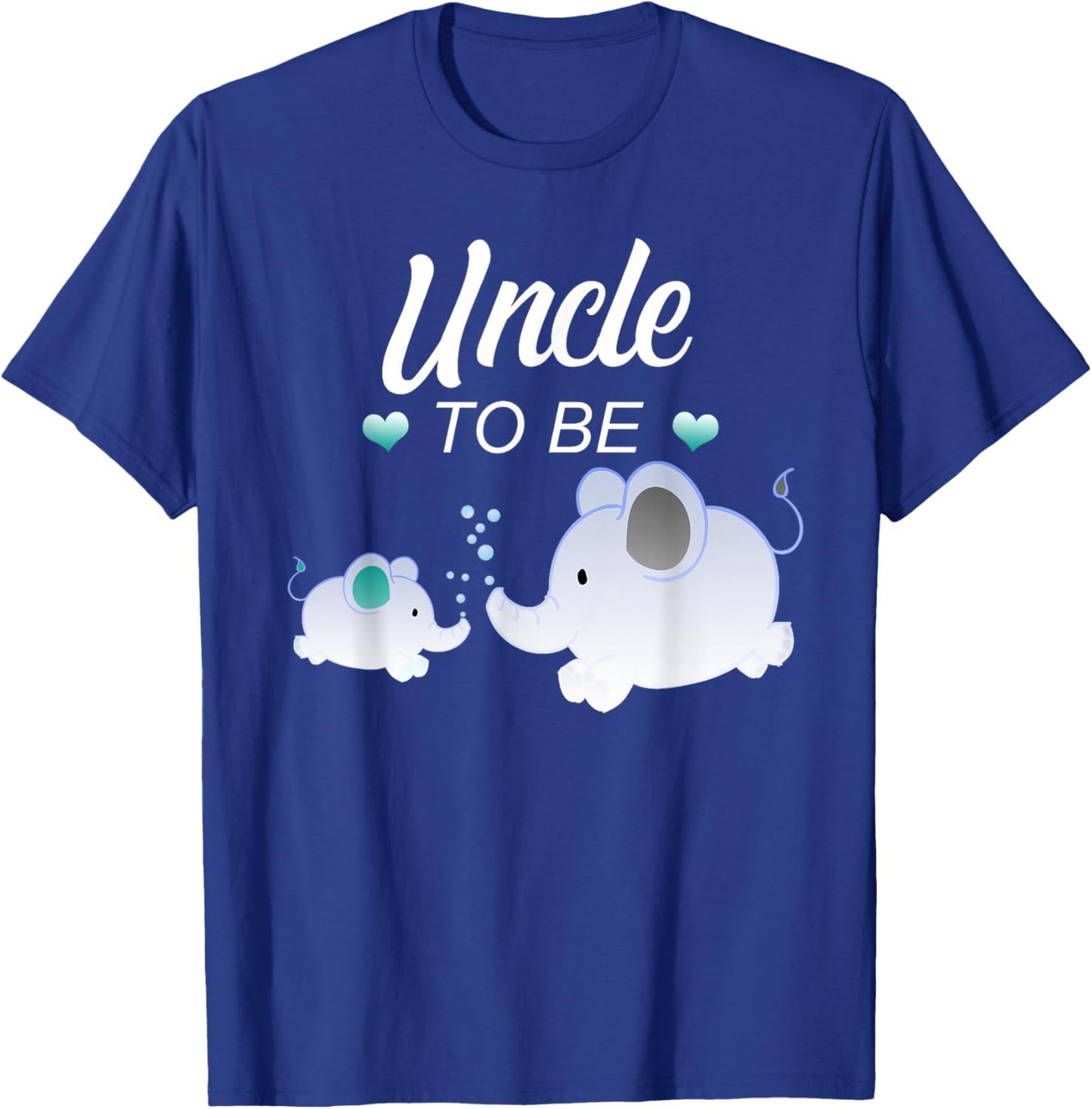 Uncle To Be Elephant Baby Shower For Boy T-Shirt - T-Shirt | Royal