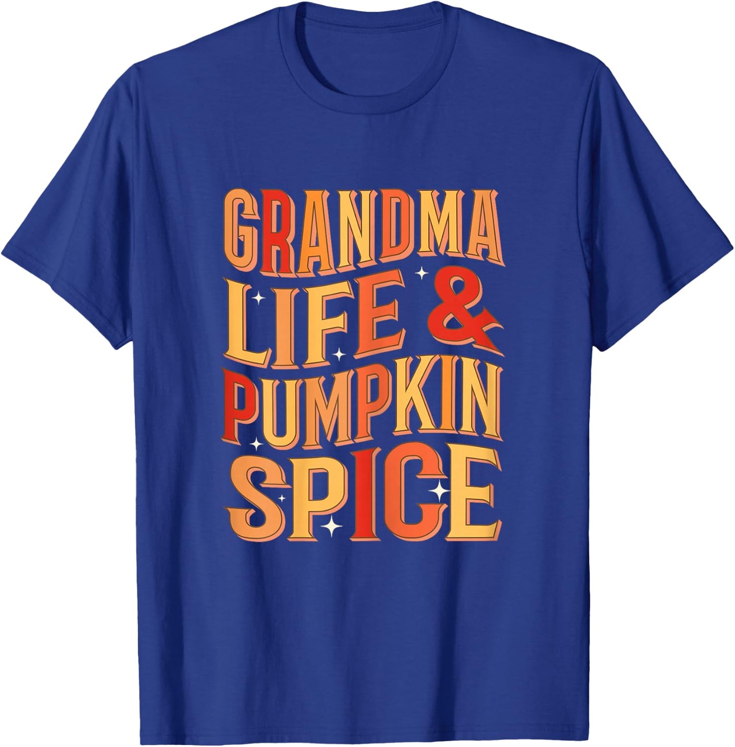Grandma Pumpkin Spice Autumn Fall Season Grandmother Women T-Shirt - T-Shirt | Royal