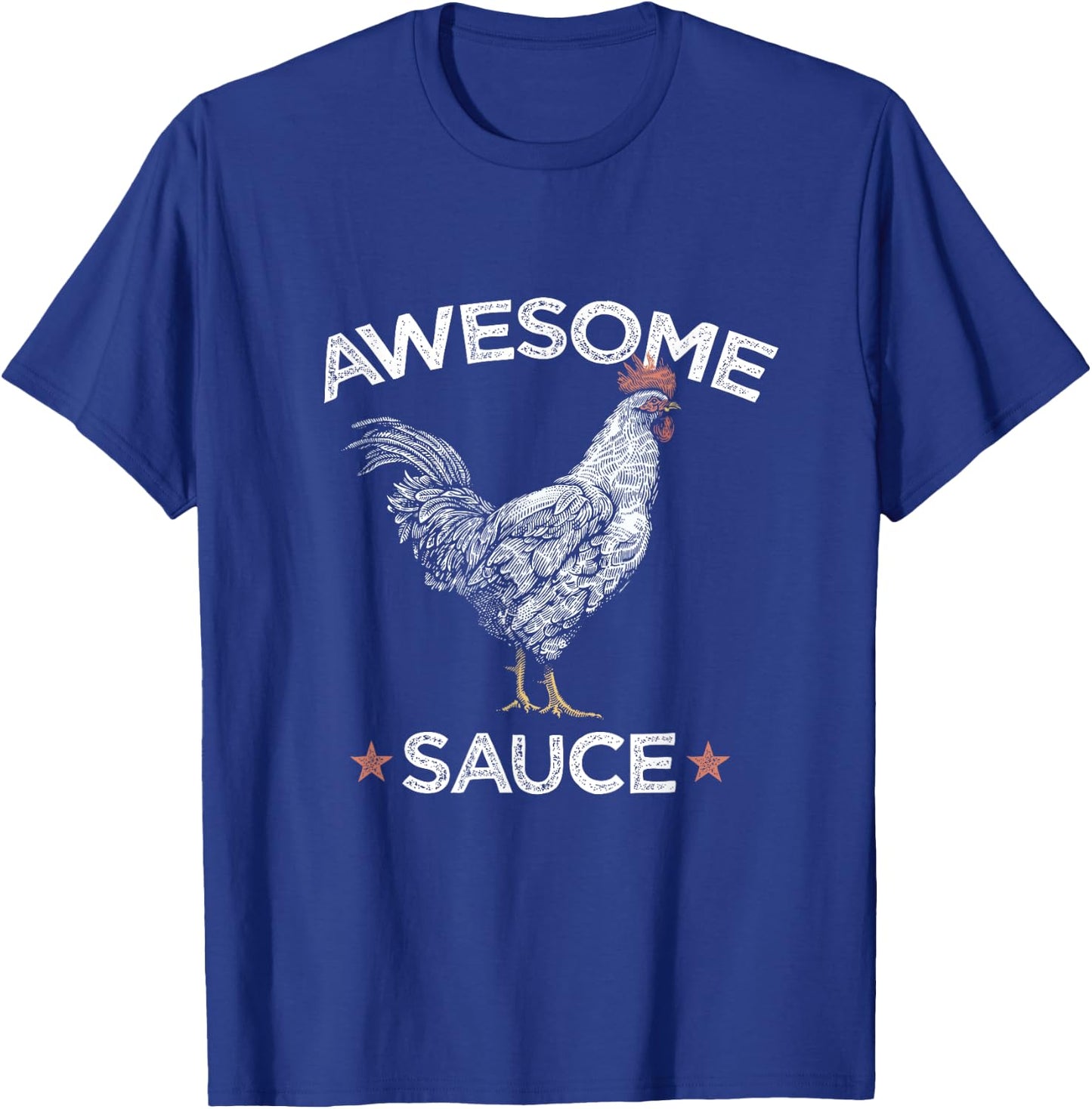 Awesome Rooster Graphic T-Shirt - T-Shirt | Royal