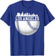 Vintage Downtown Los Angeles Shirt Baseball Retro California T-Shirt - T-Shirt | Royal