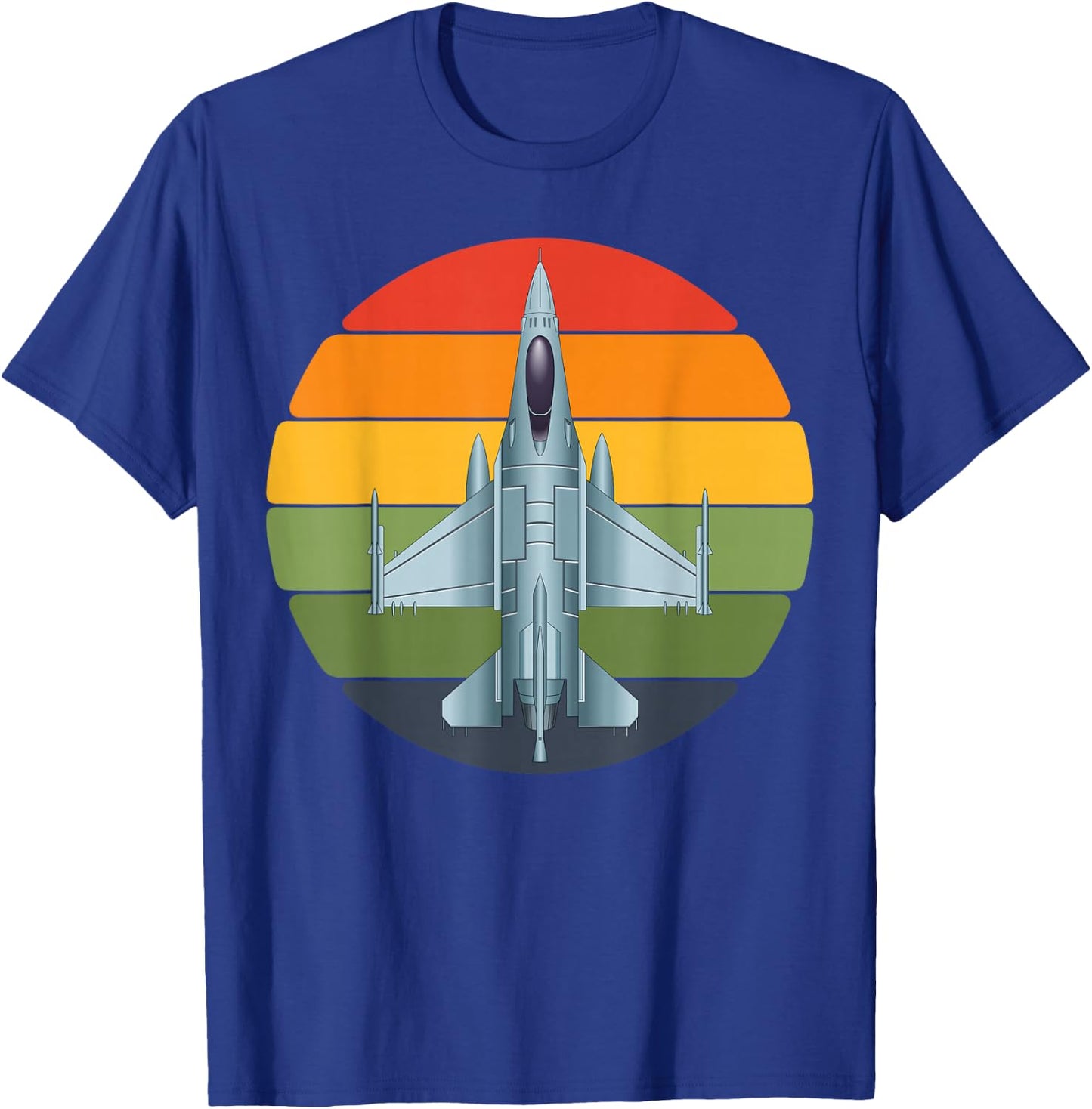 Jet Fighter Retro Jet Aeroplane Pilot Gifts Children T-Shirt - T-Shirt | Royal