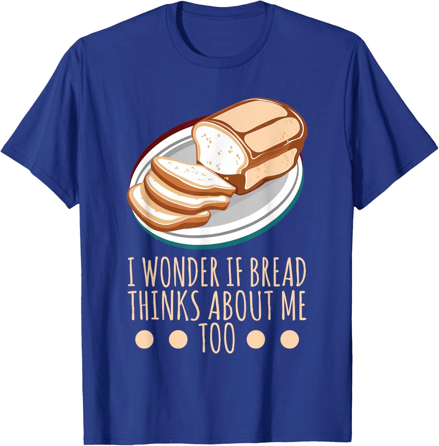 Funny Backword Game "Ich frage mich, ob Brot auch an mich [German Language] T-Shirt - T-Shirt | Royal