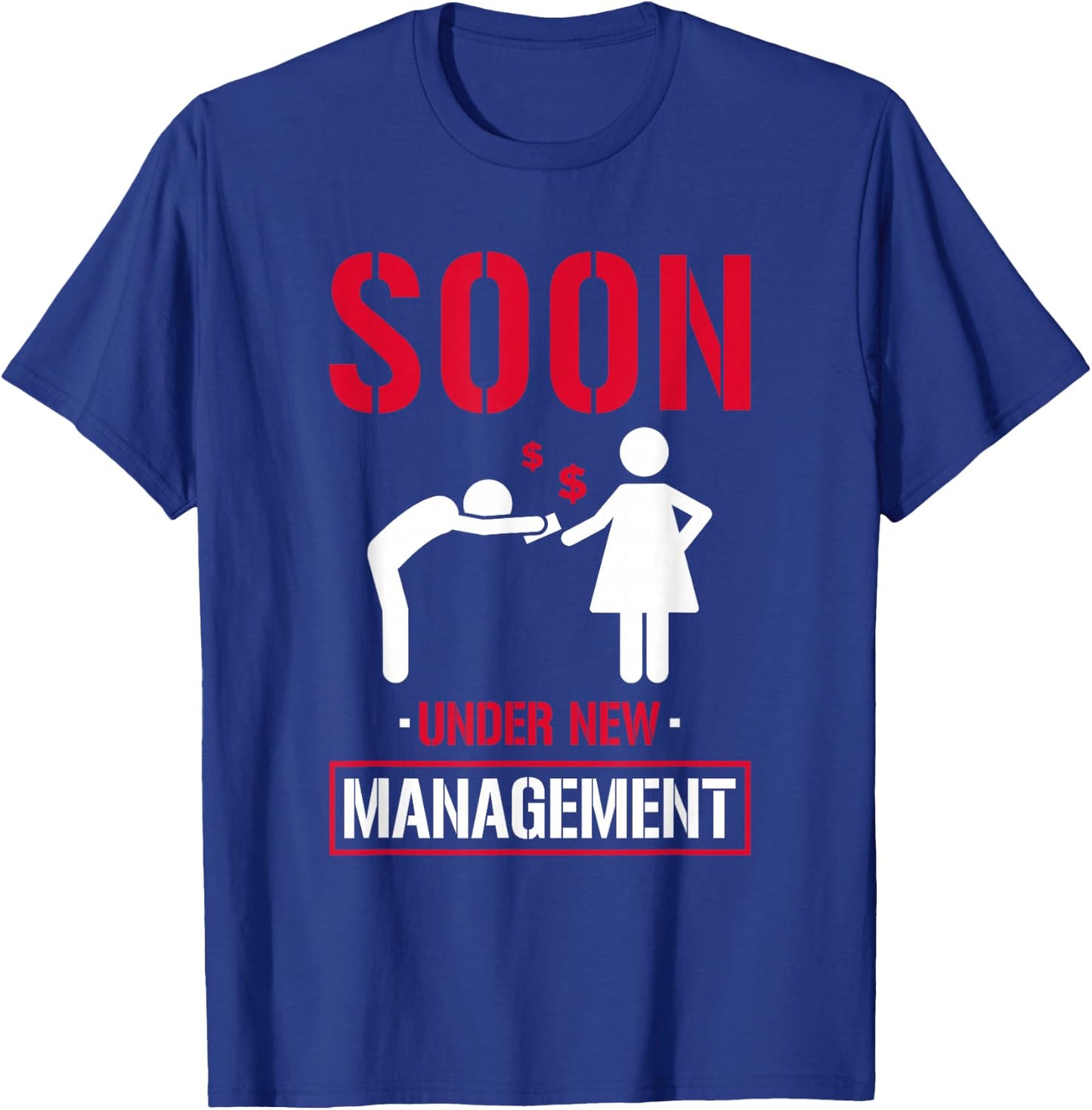 Under New Management - Bachelor Party Stag Groomsmen Getaway T-Shirt - T-Shirt | Royal