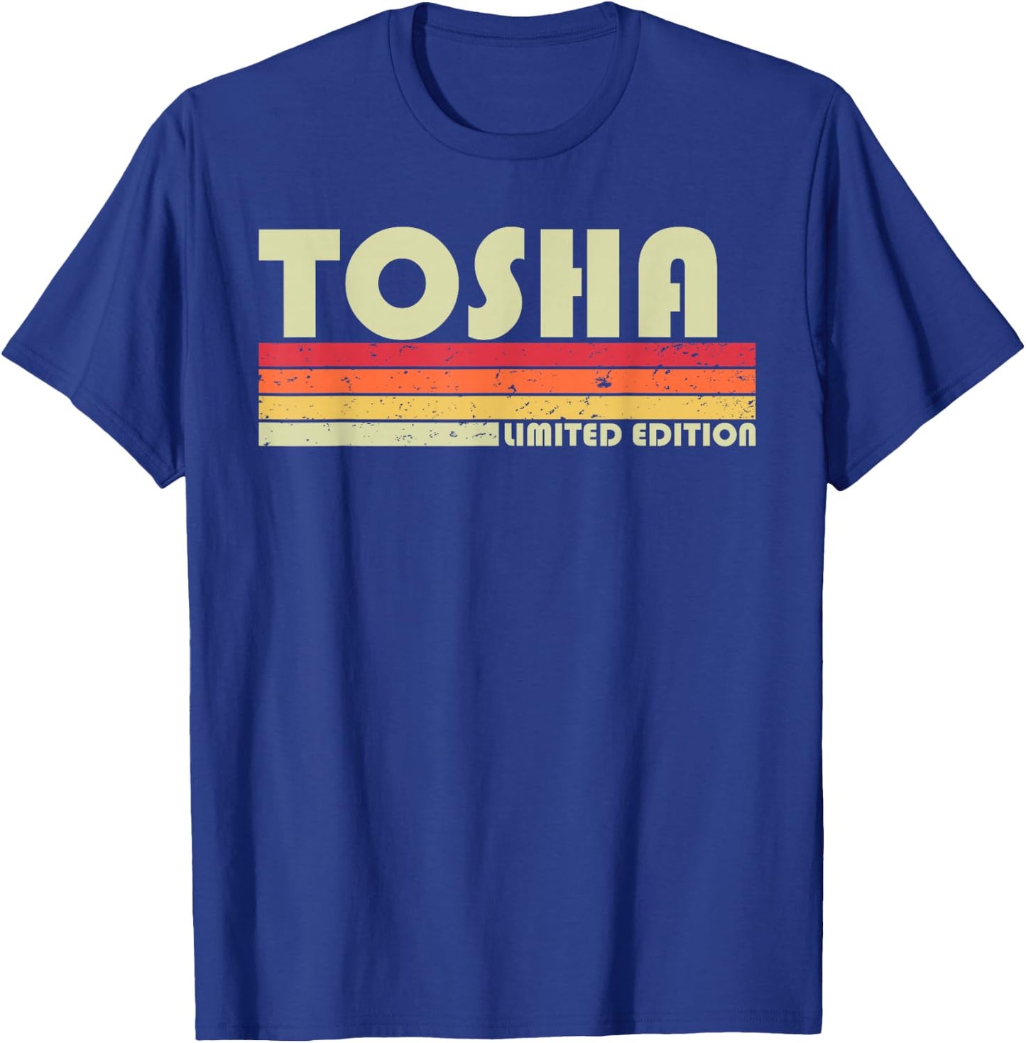 TOSHA Name Personalized Retro Vintage 80s 90s Birthday T-Shirt - T-Shirt | Royal