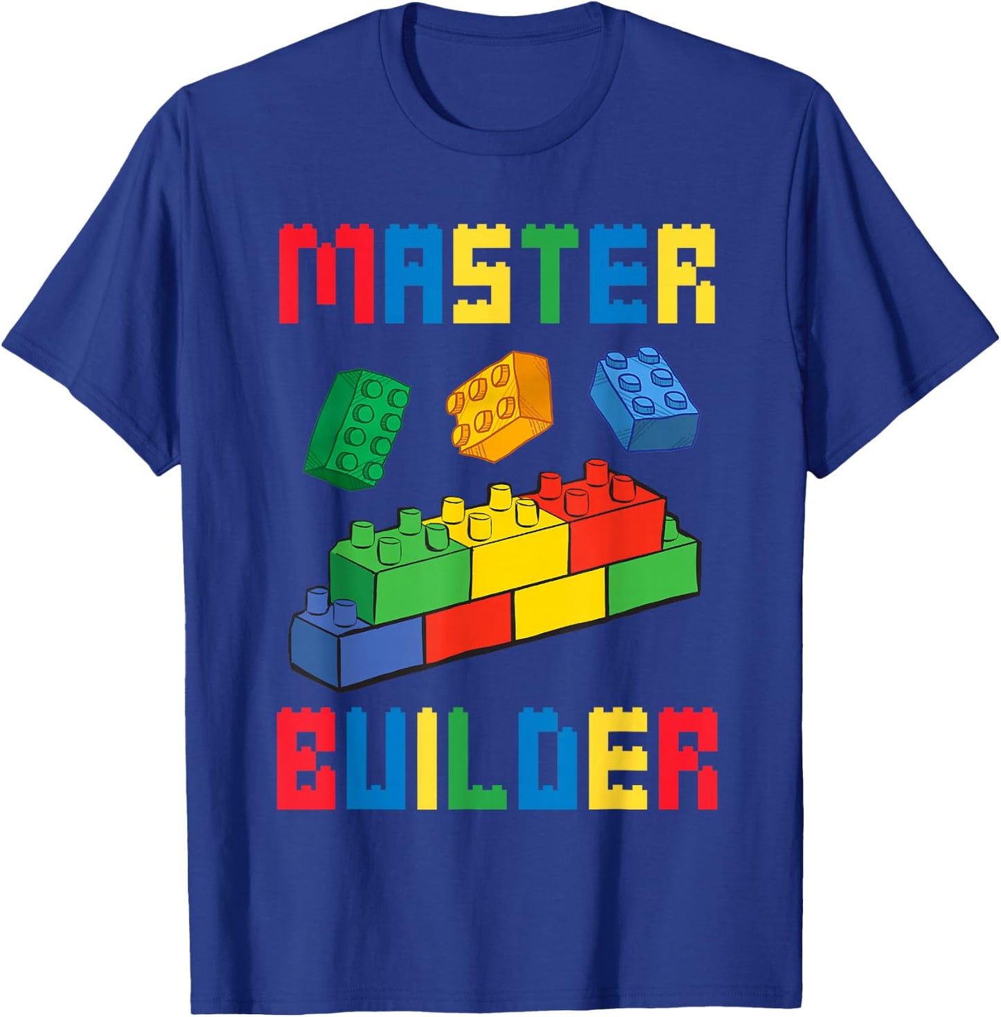 Brick Builder Funny Blocks Building Master Builder Toys Kids Small T-Shirt - T-Shirt | Royal