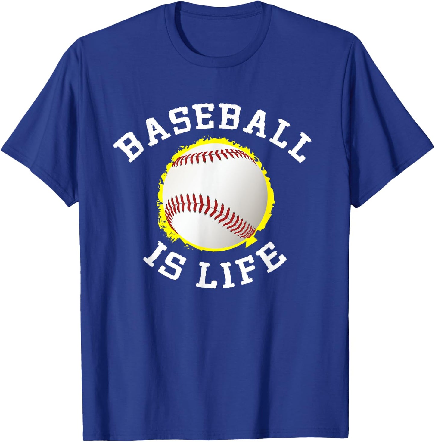 Baseball Is Life Player Fan Saying Athlete Little League T-Shirt - T-Shirt | Royal
