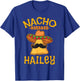 Nacho Average Hailey Personalized Name Funny Taco T-Shirt - T-Shirt | Royal