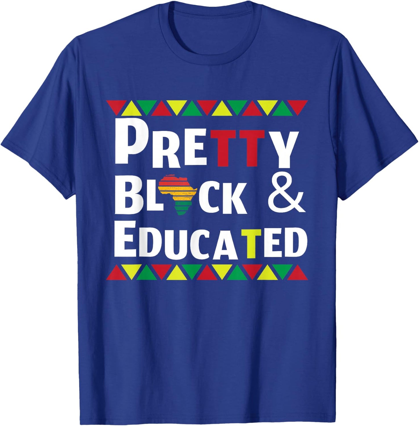 Black History Month Pretty Black African Woman Afro T-Shirt - T-Shirt | Royal
