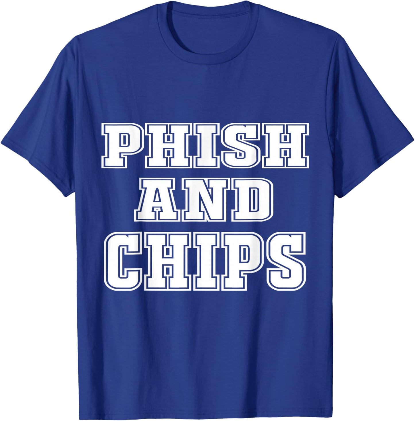 Phish and Chips Funny Hacker T-Shirt - T-Shirt | Royal
