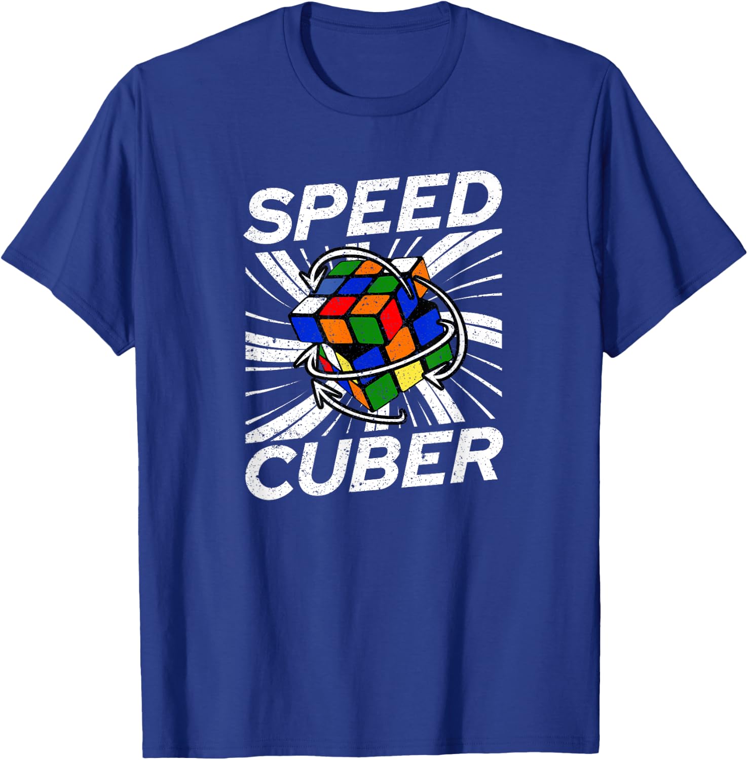 Competitive Puzzle Cube Speed Cuber Hobby 80's Vintage Toy T-Shirt - T-Shirt | Royal