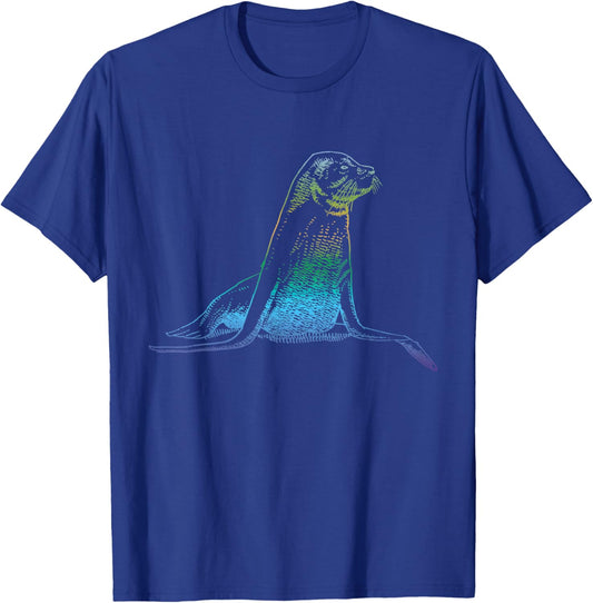 Wildlife Aninmal Gift Sea Lion T-Shirt - T-Shirt | Royal