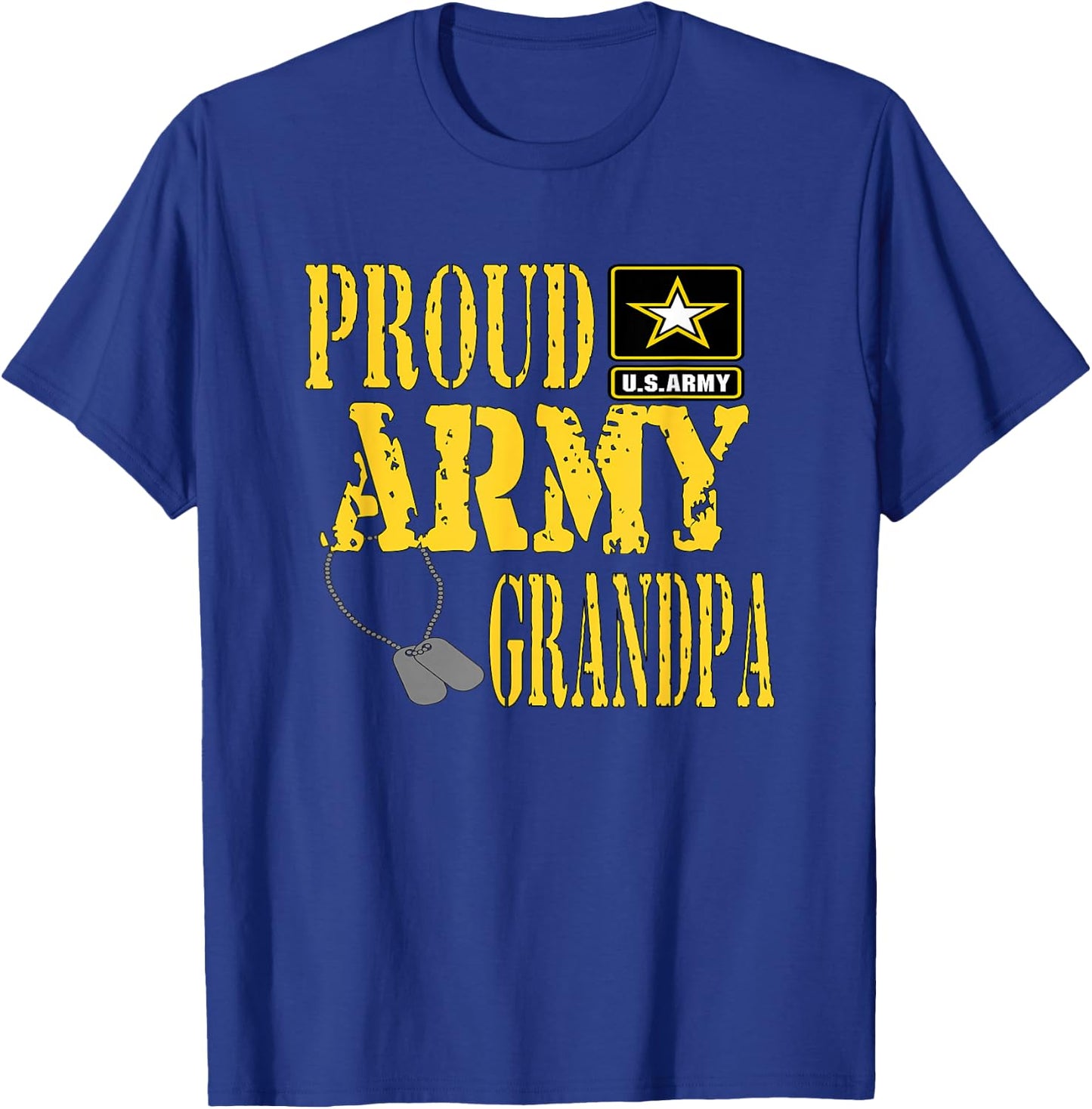 Proud Army Grandpa Shirt Military Pride T Shirt T-Shirt - T-Shirt | Royal