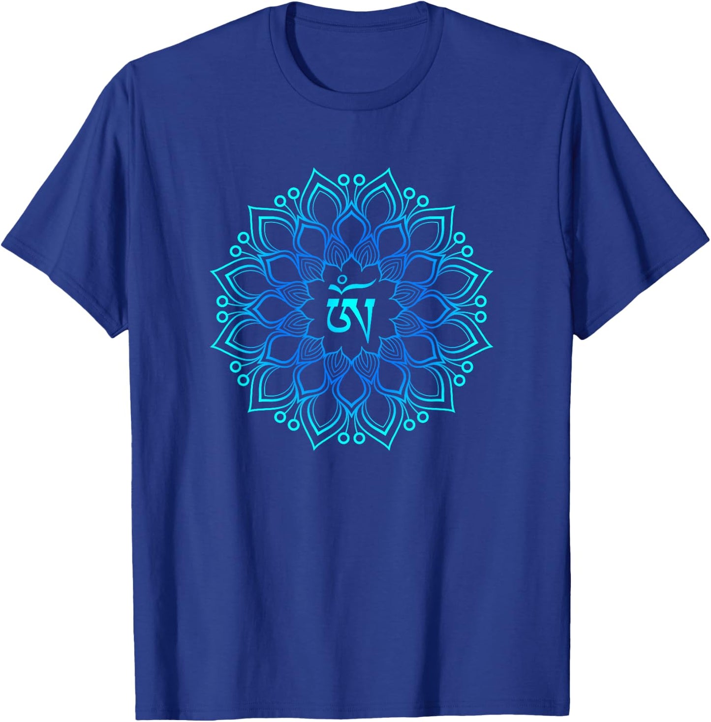 Beautiful Flower Mandala Chakra OM Graphic Yoga T-Shirt - T-Shirt | Royal