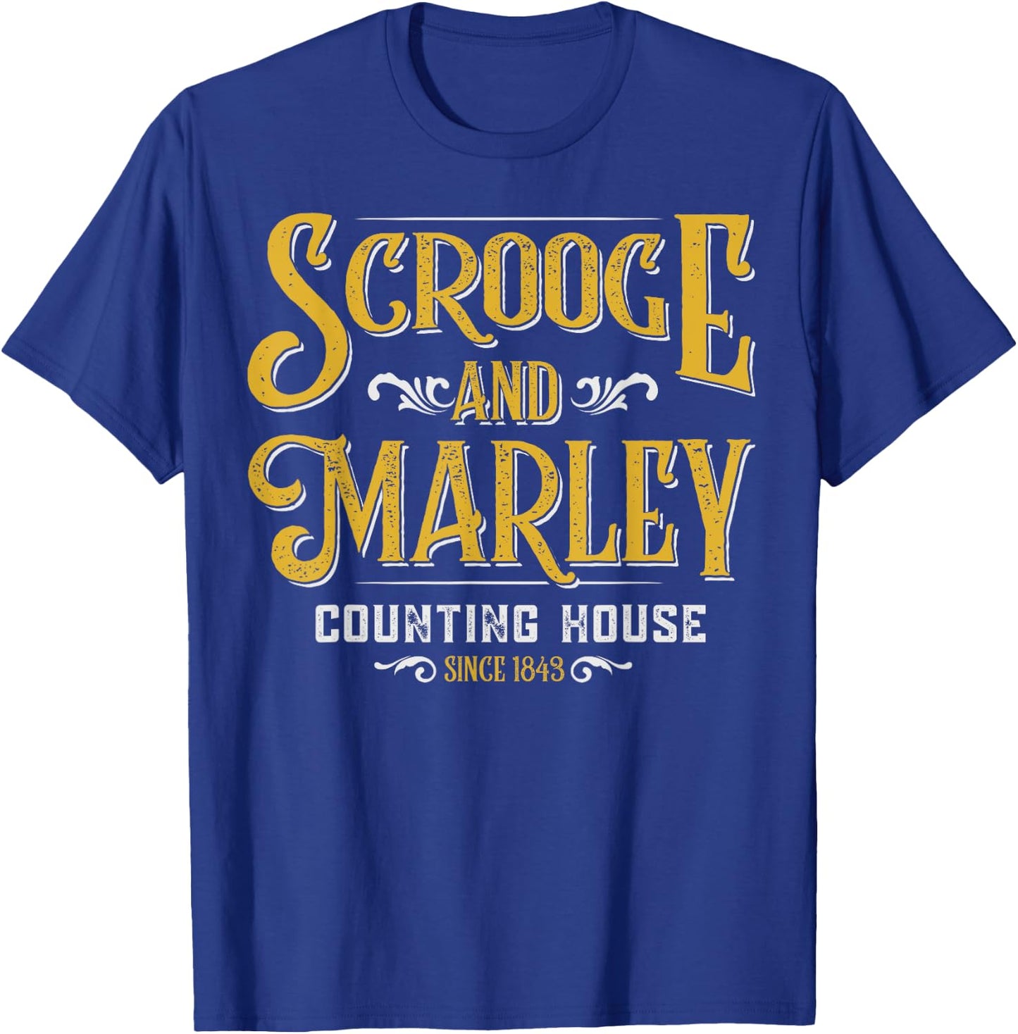 Scrooge & Marley Counting House Christmas T-Shirt - T-Shirt | Royal