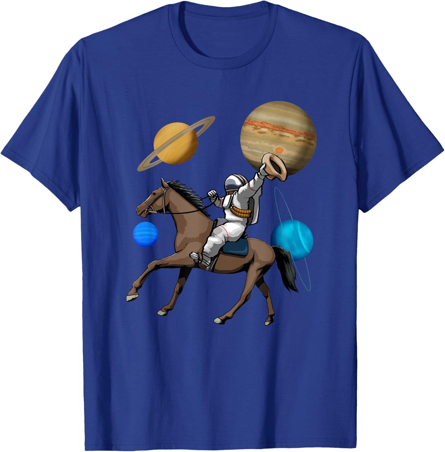 Space Cowboy Shirts Funny Vintage Western Men Retro T-Shirt - T-Shirt | Royal