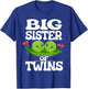 Big Sister Of Twins Cute Peas T-Shirt - T-Shirt | Royal