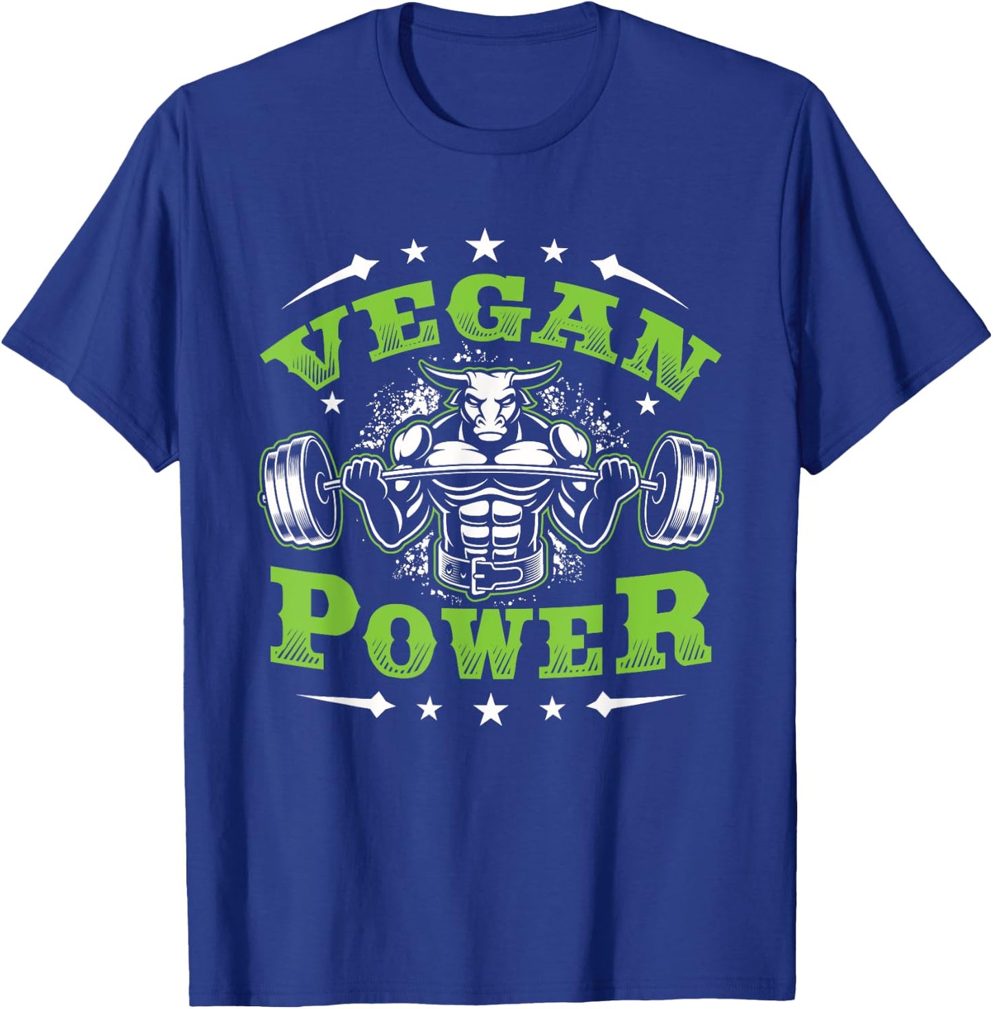 Vegan Fitness Workout I'm Vegan Power T-Shirt - T-Shirt | Royal