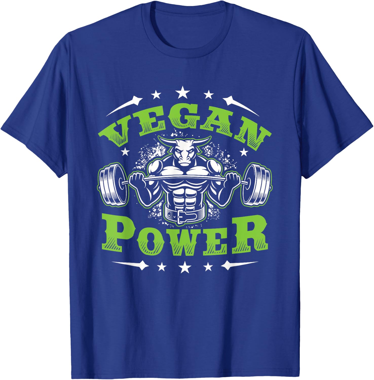 Vegan Fitness Workout I'm Vegan Power T-Shirt - T-Shirt | Royal