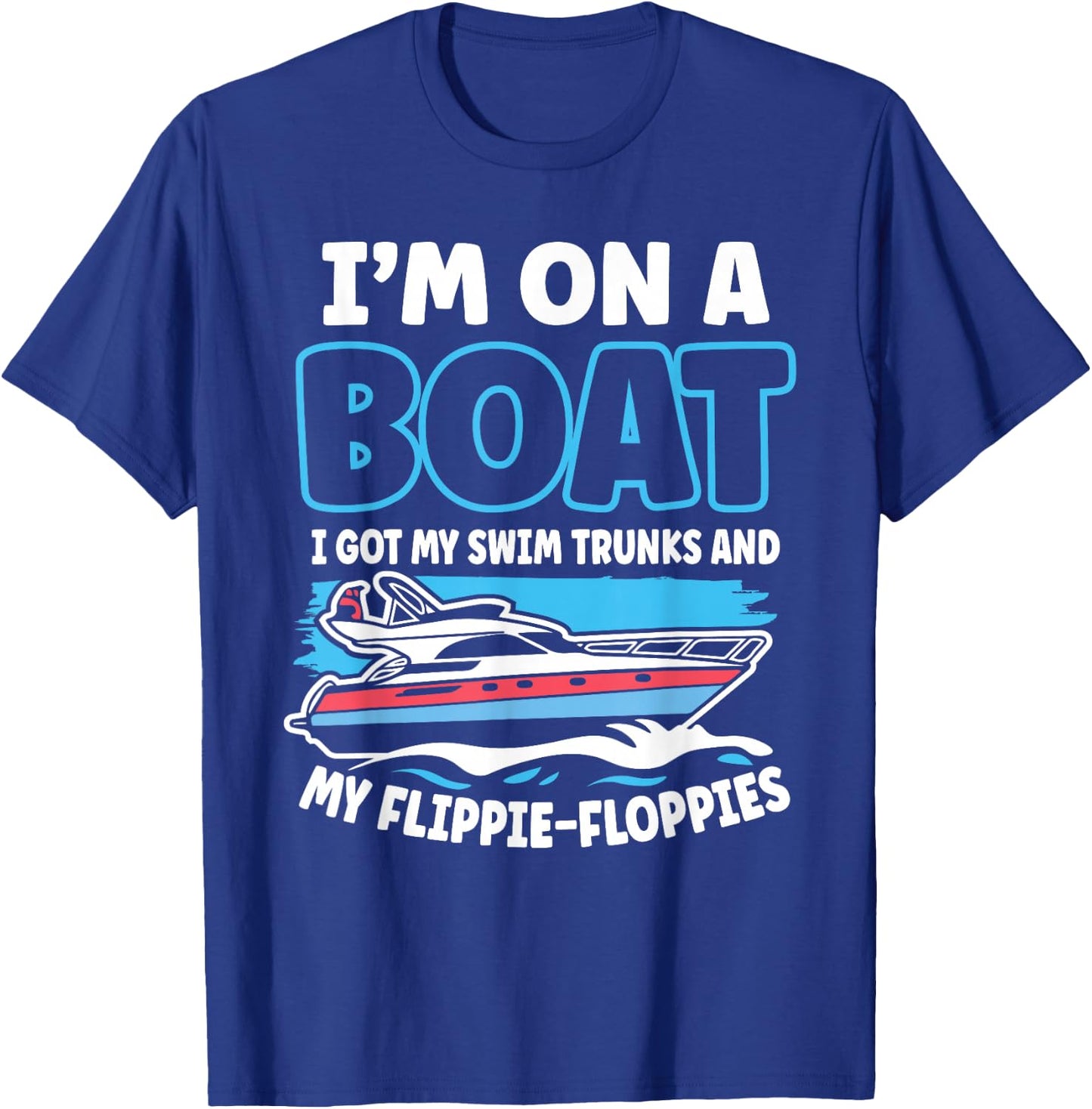 Boating Captain Cruising Sailor Nautical Lake Life Gift T-Shirt - T-Shirt | Royal