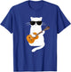 Cat Wearing Sunglasses Playing Guitar Guitarist Small T-Shirt - T-Shirt | Royal
