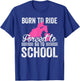 Born Ride Horse Forced To Go To School Funny Barrel Racing T-Shirt - T-Shirt | Royal