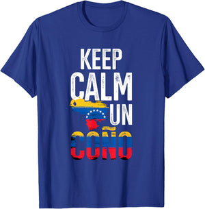 Keeps Calm Un Cono Venezuela Pride Proud Venezuela Flag T-Shirt - T-Shirt | Royal