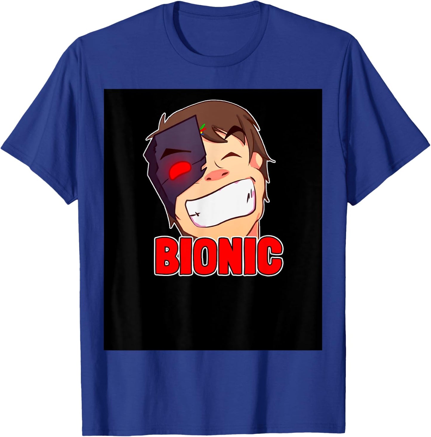 Retro Style Bionic Love Gaming for Kids, Women and Men T-Shirt - T-Shirt | Royal