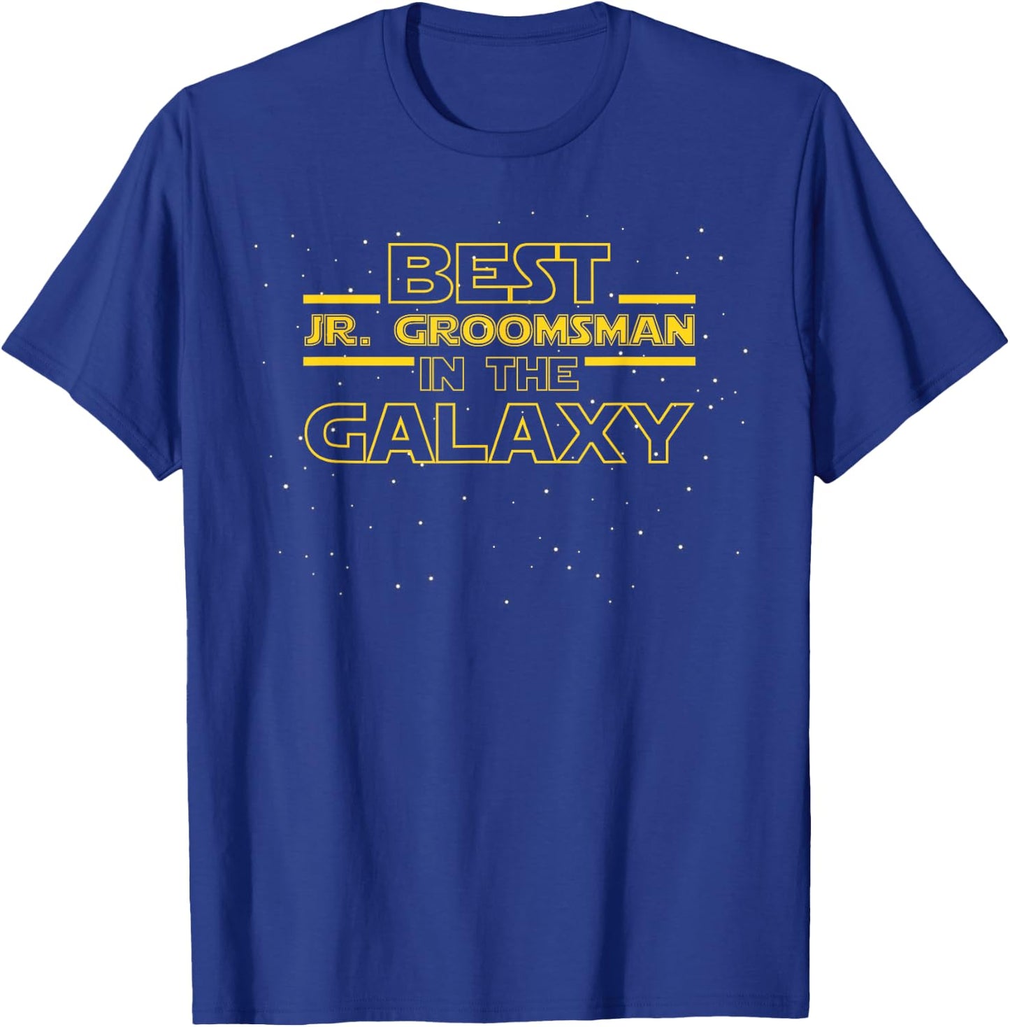 Junior Groomsman Shirt Gift, Best Jr Groomsman in the Galaxy T-Shirt - T-Shirt | Royal