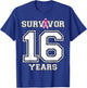 16 Years Breast Cancer Survivor Gifts Pink Ribbon T-Shirt - T-Shirt | Royal