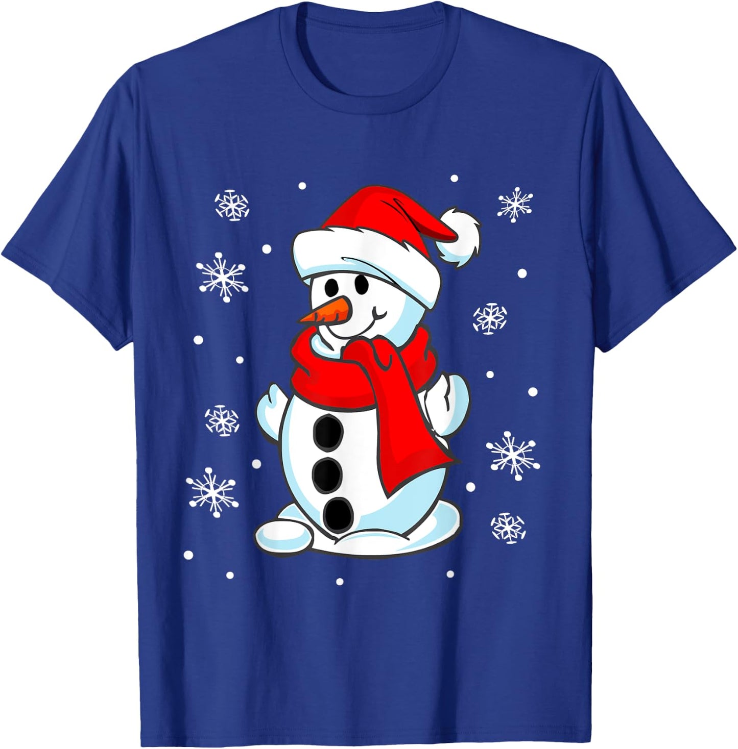 Funny Christmas Snowman Cute Santa Men Women kids Gift T-Shirt - T-Shirt | Royal