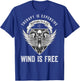 Motorcycle Funny Therapy Expensive Wind Is Free - on Back T-Shirt - T-Shirt | Royal