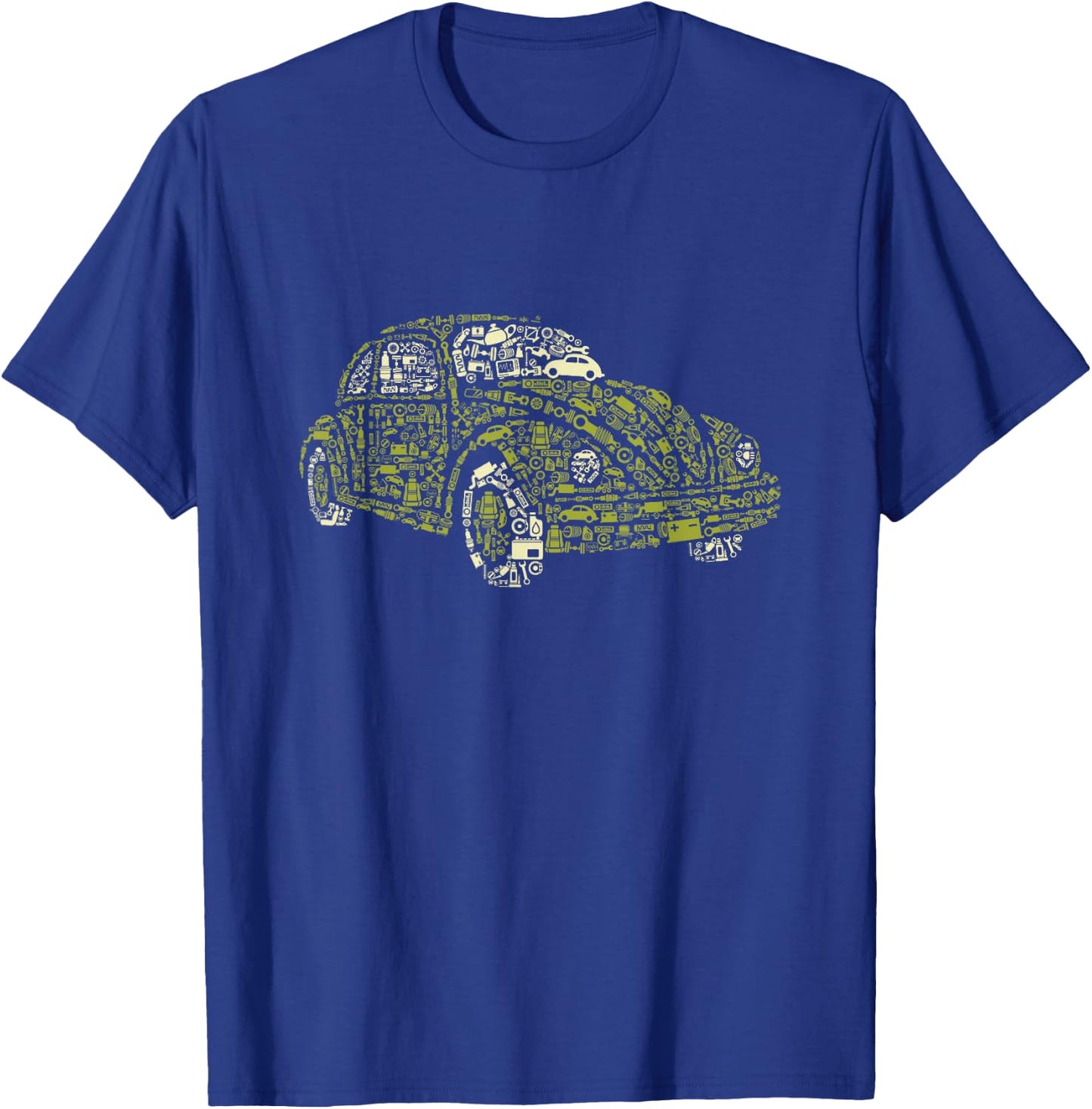 Classic Car Auto Shop Mechanic Engineer Vintage T-Shirt - T-Shirt | Royal