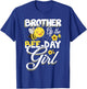 Brother of The Bee Day Girl Bee Birthday Party Theme T-Shirt - T-Shirt | Royal