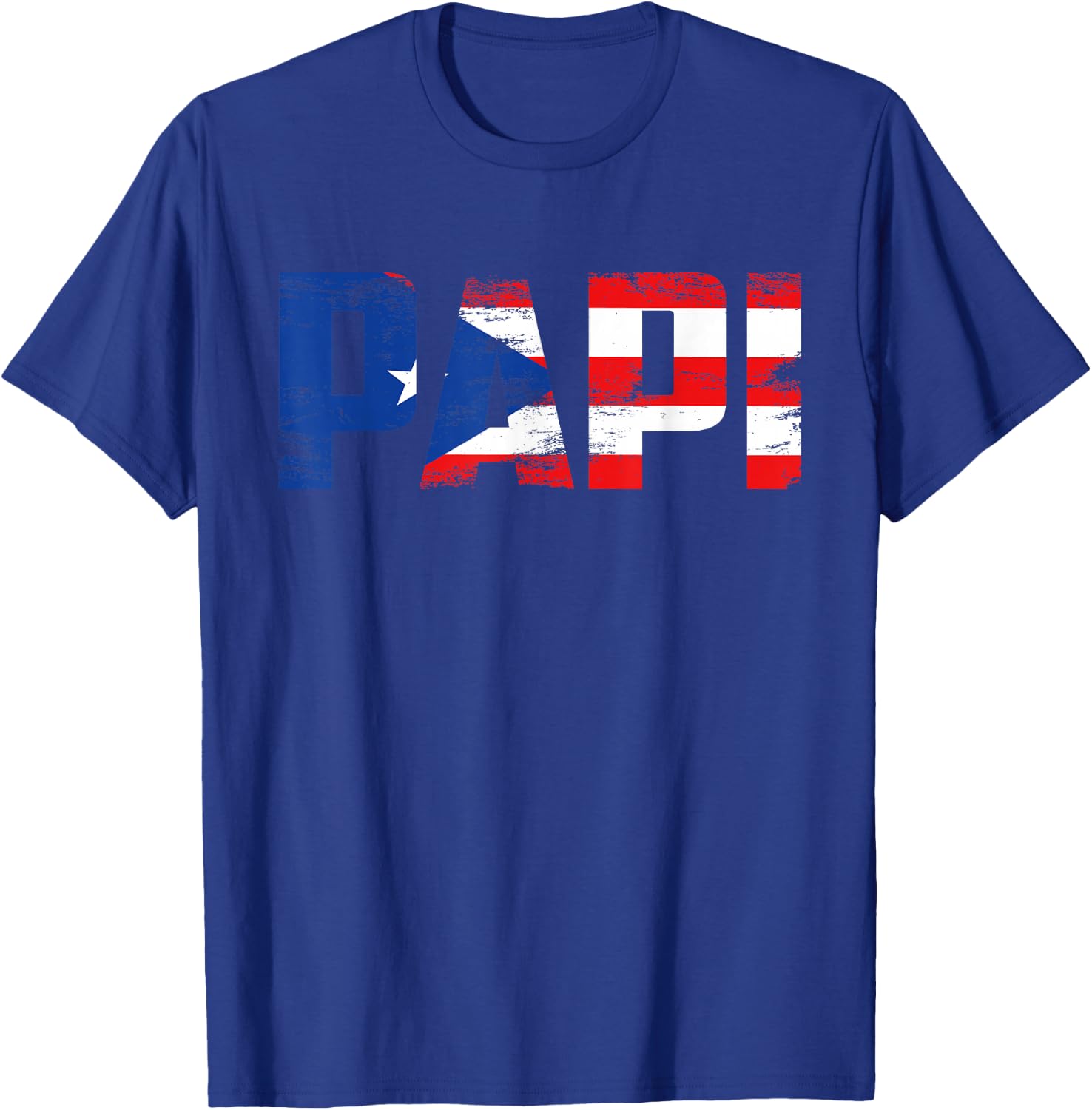 Papi Puerto Rico Flag Pride Fathers Day Puerto Rican Men T-Shirt - T-Shirt | Royal