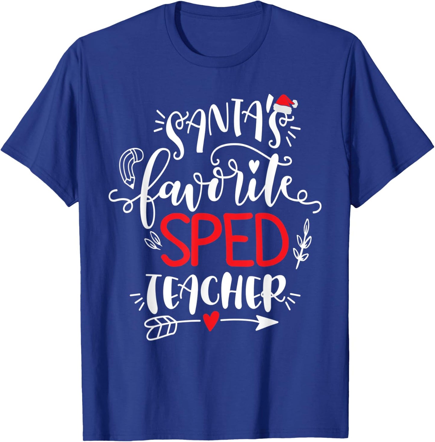 Santa's Favorite SPED Teacher Christmas Party Xmas T-Shirt - T-Shirt | Royal