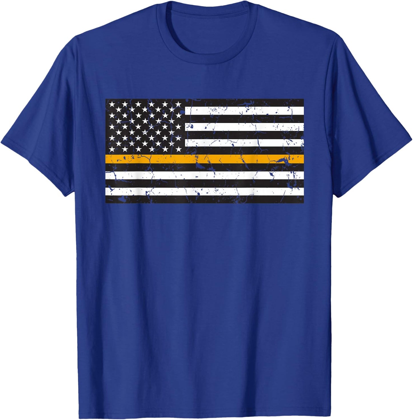 American Flag With Orange Stripe Search And Rescue SAR T-Shirt - T-Shirt | Royal