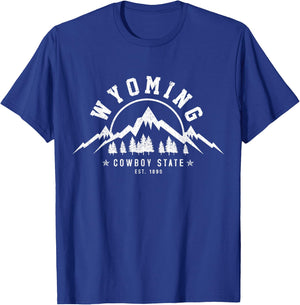 Wyoming The Cowboy State Est. 1890USA America Souvenir T-Shirt - T-Shirt | Royal