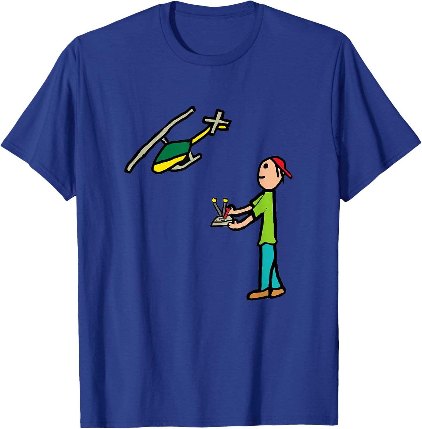 RC Model Helicopter Flying T-Shirt - T-Shirt | Royal
