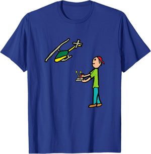 RC Model Helicopter Flying T-Shirt - T-Shirt | Royal