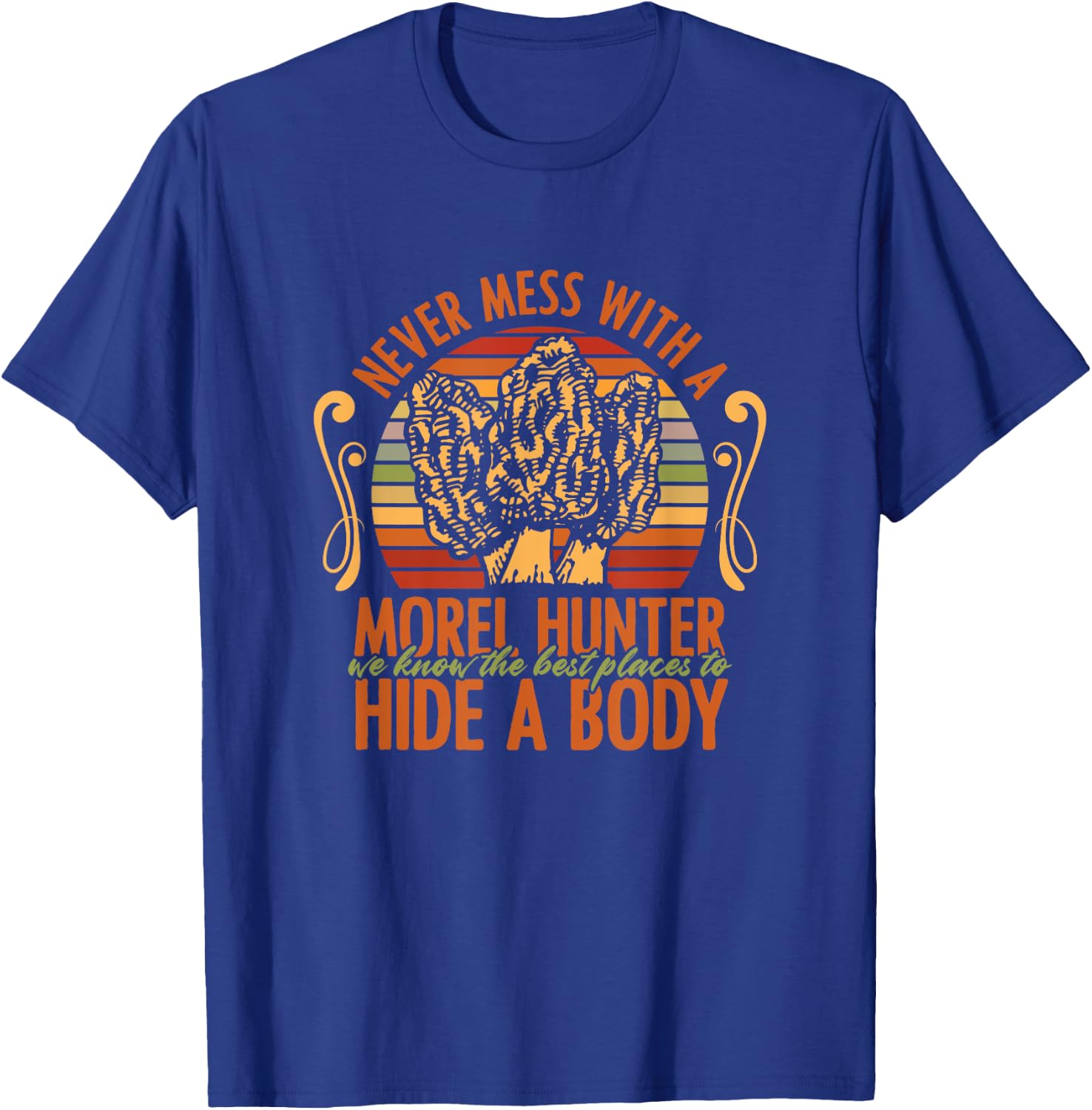 Morel Hunter Mushroom Foraging Mycology Morel T-Shirt - T-Shirt | Royal