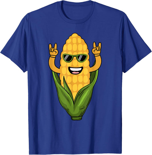 Funny Corn Design Women Sweet Corn On The Cob Lovers T-Shirt - T-Shirt | Royal