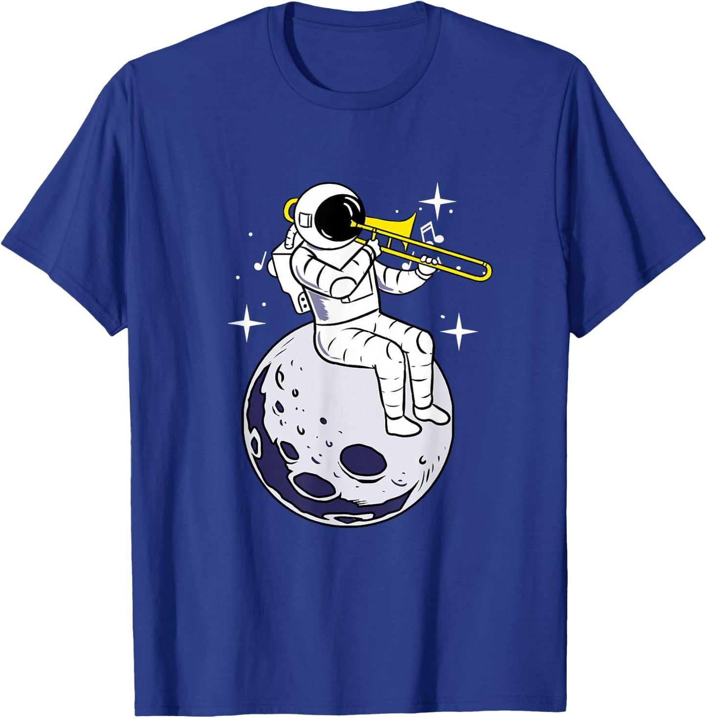 Astronaut Playing Trombone T-Shirt - T-Shirt | Royal