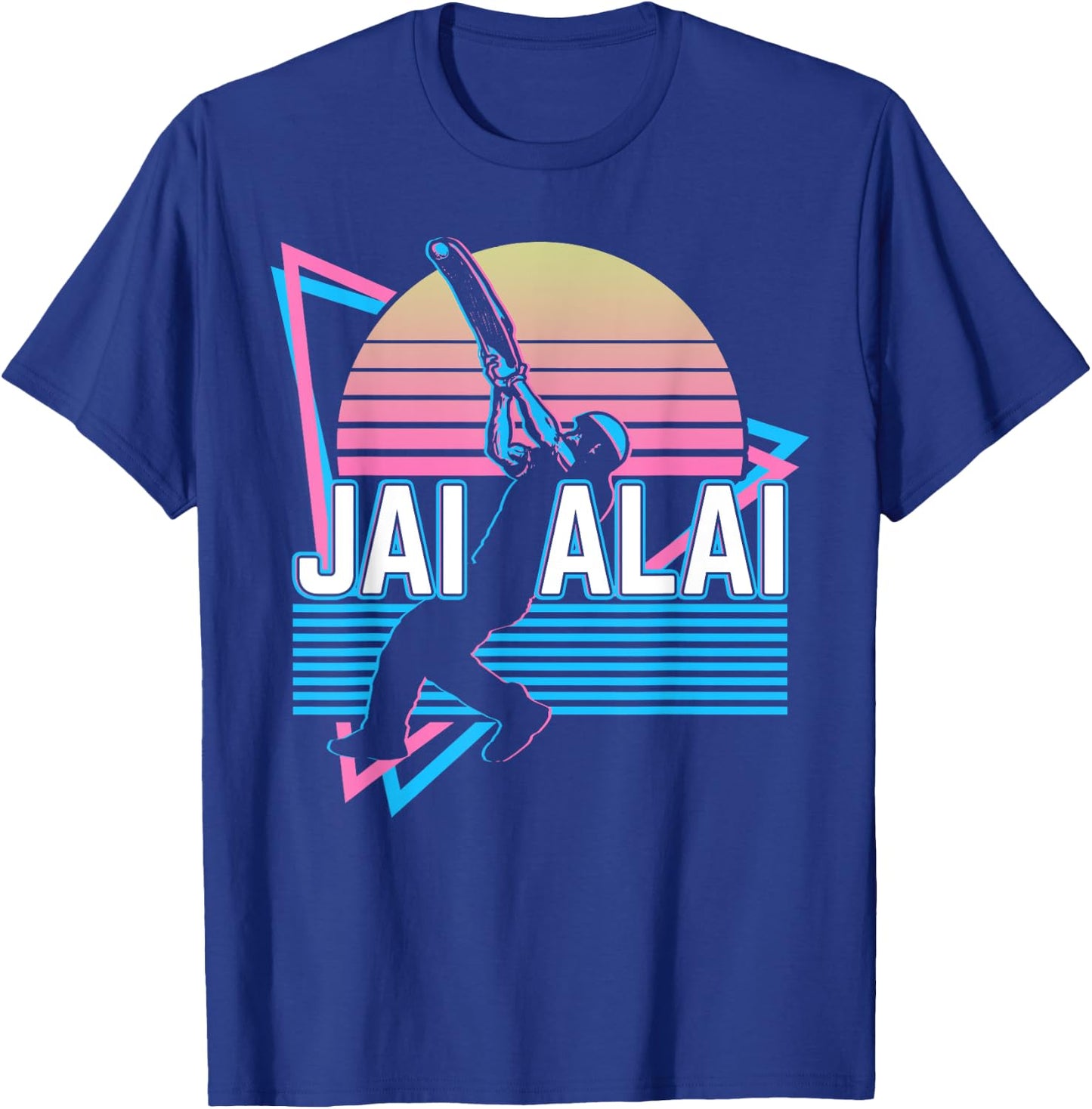 Jai Alai Player Retro T-Shirt - T-Shirt | Royal