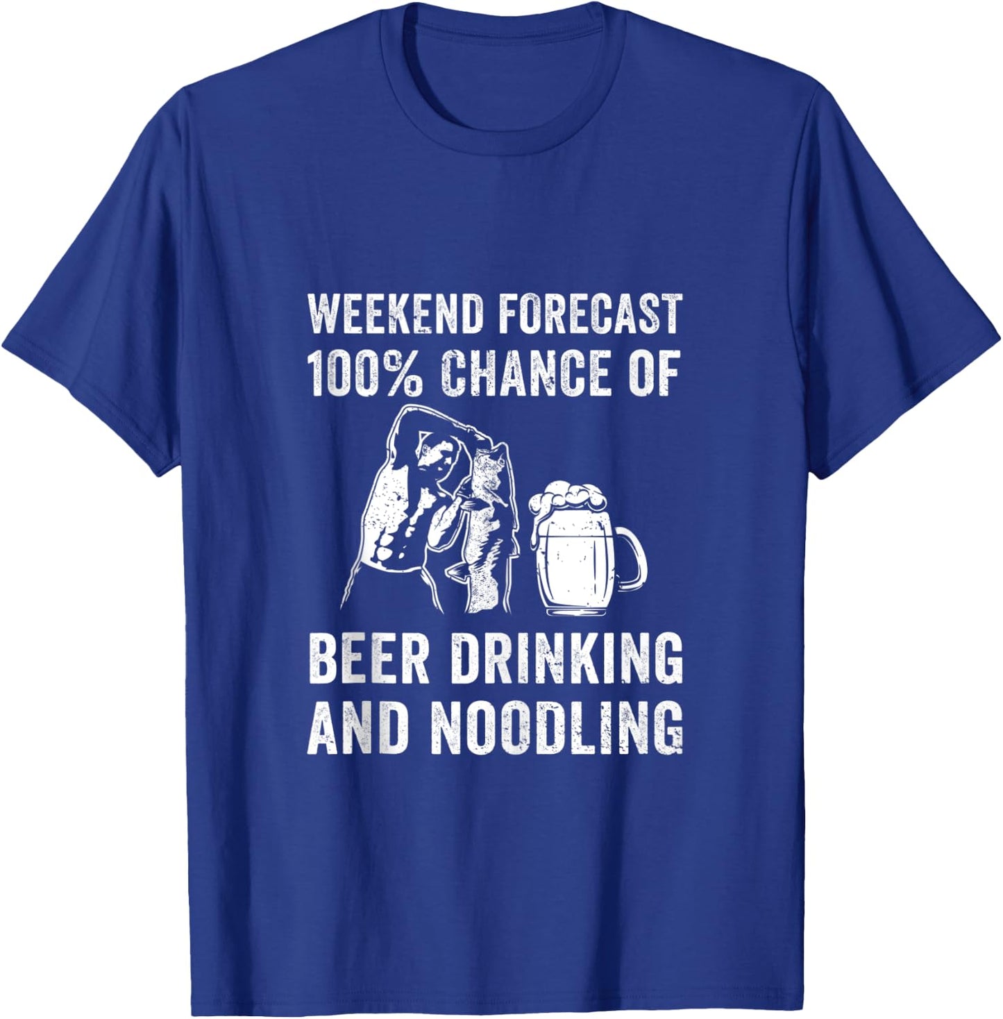 Handfishing Catfish Noodling Beer Hand Fishing Redneck Fish T-Shirt - T-Shirt | Royal