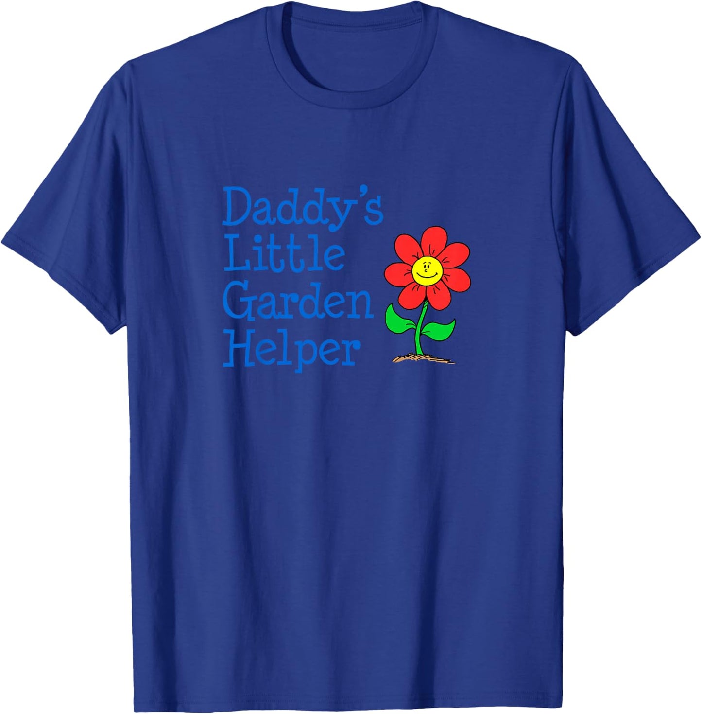 Daddy's Little Garden Helper Daughter Cute Girl Flower T-Shirt - T-Shirt | Royal