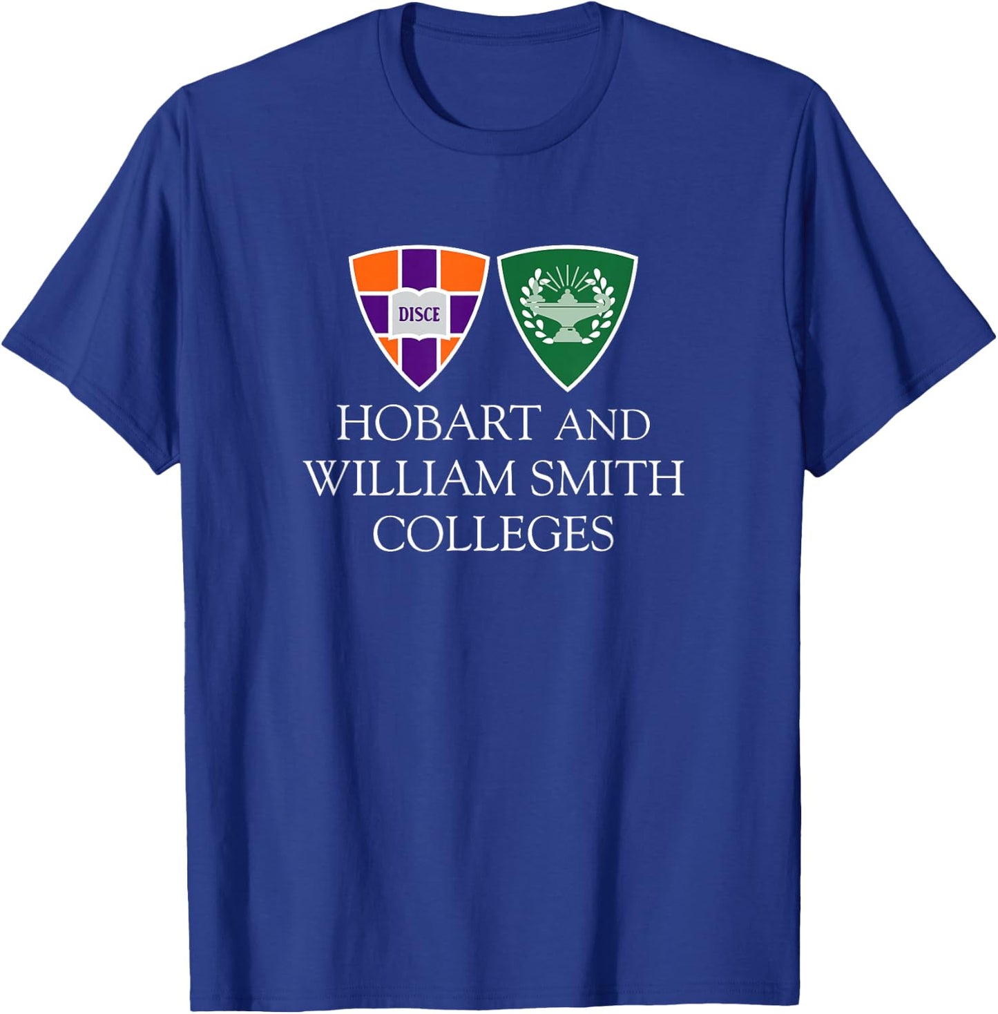 Hobart & William Smith Colleges Combined Logo Mark HWSC T-Shirt - T-Shirt | Royal
